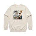 Just A Man Standing In Front Of A Salad AS Colour Stencil Crew Sweatshirt Unisex Ecru Sweatshirt Food Printed In Australia