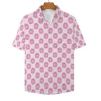 Cat Doughnuts Women's Short-Sleeve Button Up Shirt Women's Short-Sleeve Button Up Shirt animal Food Printed Offshore