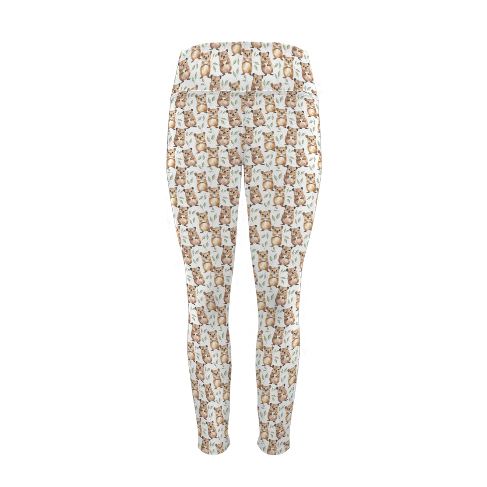 Quokkas Women's High Waist Pockets Yoga Leggings