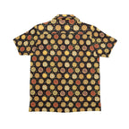 Round Pizzas On Black Senior Kids Hawaiian Shirt