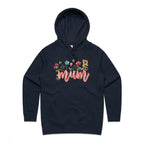Mum, Flowers And Butterflies - Womens Hoodie