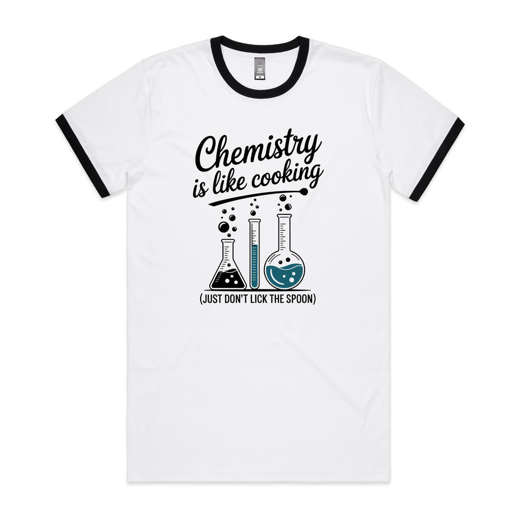 Chemistry Is Like Cooking AS Colour Staple Ringer Tee