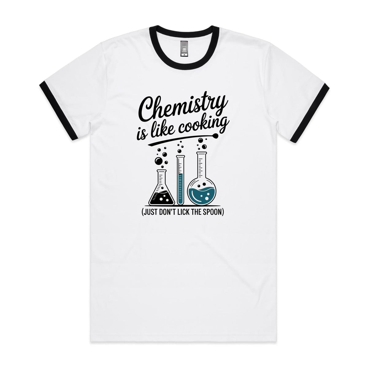 Chemistry Is Like Cooking AS Colour Staple Ringer Tee