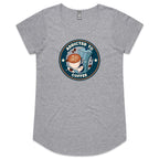 Addicted To Coffee - Womens Scoop Neck T-Shirt Grey Marle Womens Scoop Neck T-shirt Coffee Printed In Australia