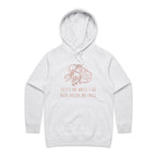 Excuse Me While I Go Back Inside My Shell, Introvert Hermit Crab - Womens Hoodie White Marle Womens Hoodie Printed In Australia