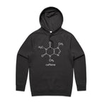 Caffeine Molecule - Mens Hoodie Coal Mens Hoodie Coffee Printed In Australia Science