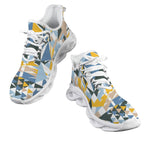 Blue Geometric Men's Twisted Sole Sneakers