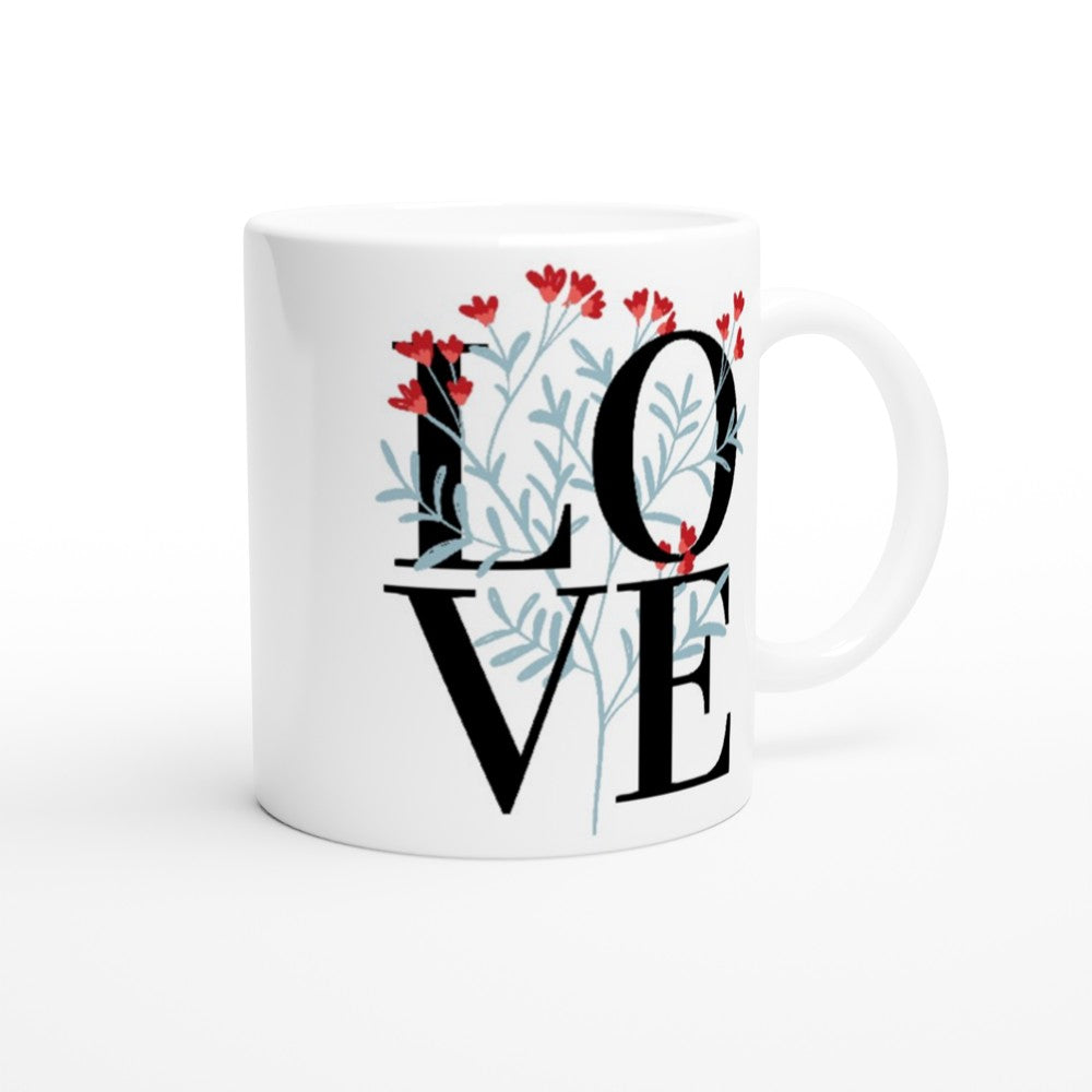 Love - White 11oz Ceramic Mug White 11oz Mug Globally Fulfilled love