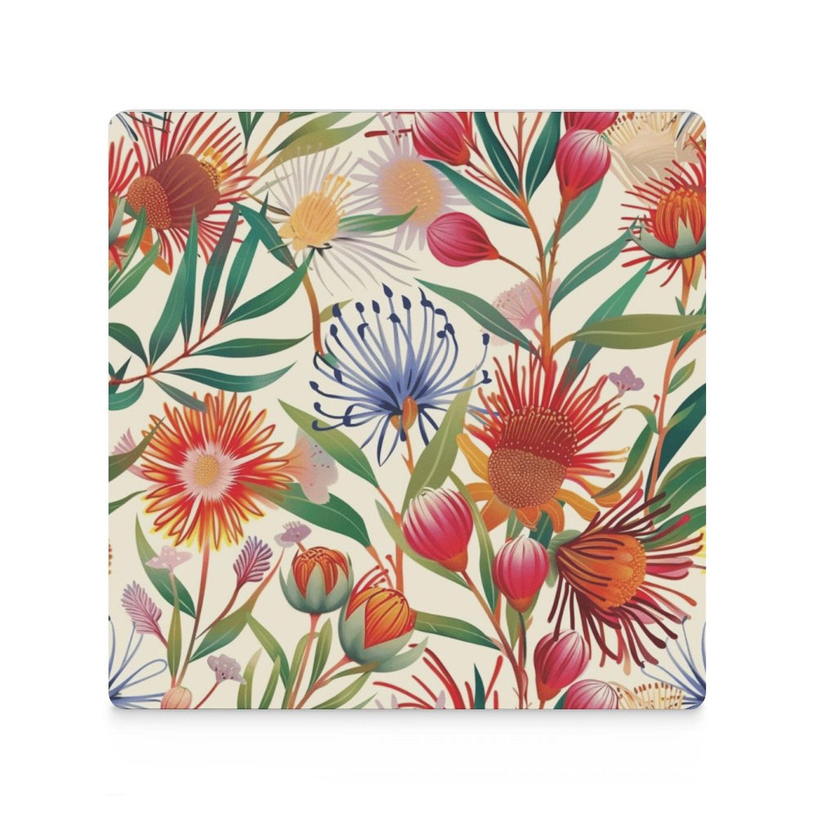 Australian Flora - Ceramic Coasters (Square) Ceramic Coasters Plants Printed Offshore