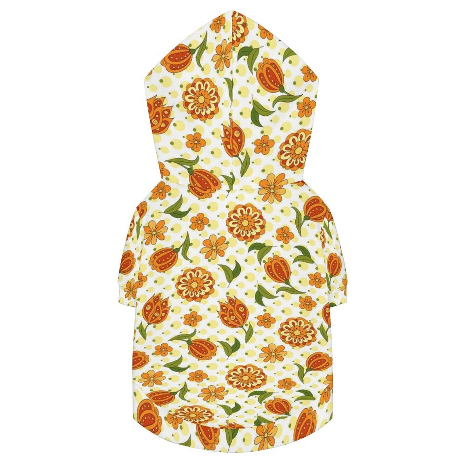 Graphic Floral Pet Hoodie (Small Size)