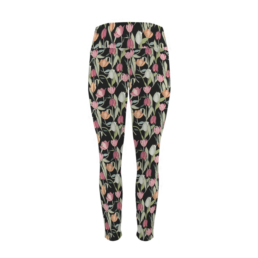 Tulips - Women's High Waist Pockets Yoga Leggings