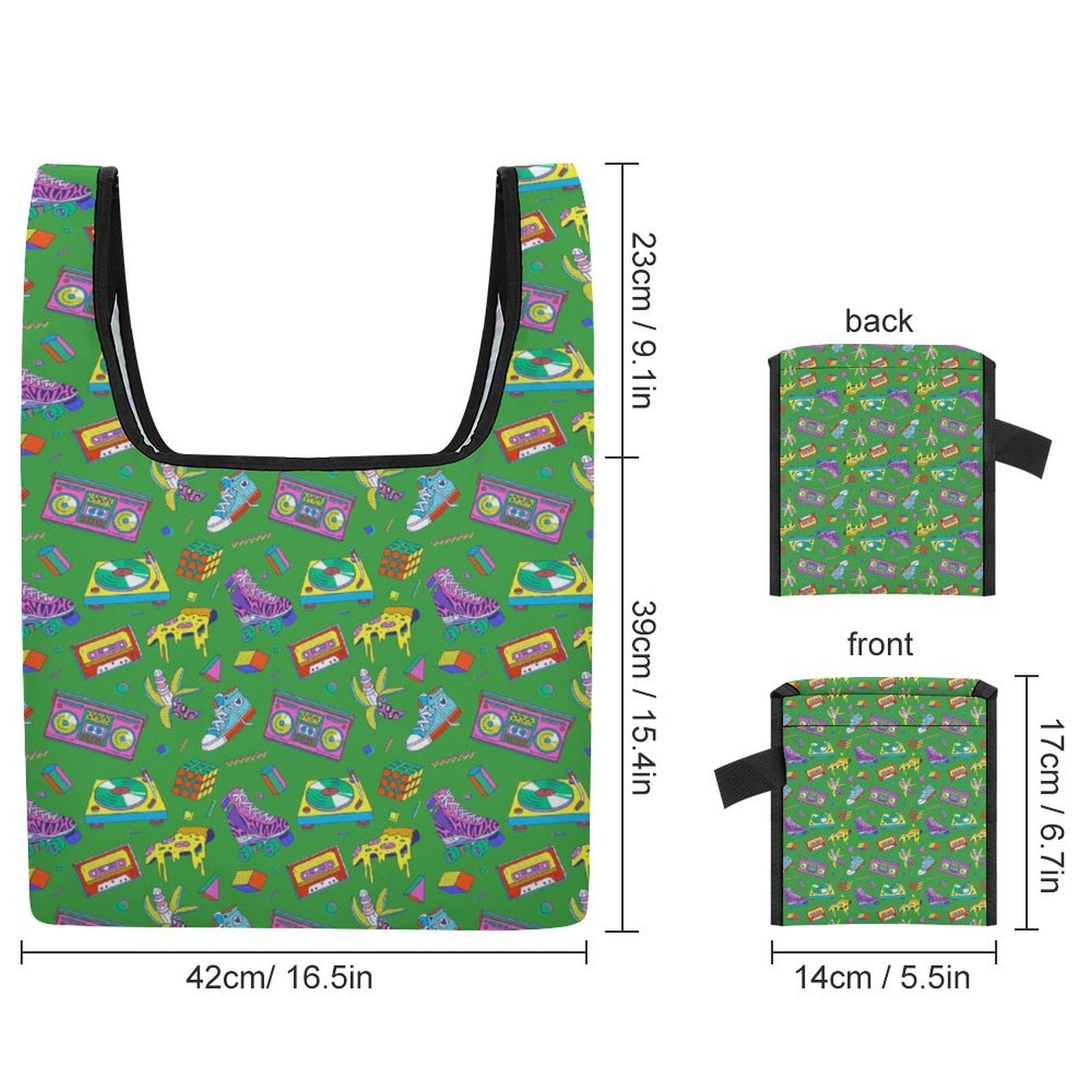 Bright 80's Foldable Shopping Bag