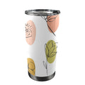 Flower Lines 20oz Mobile Tumbler with Lid (Black Lock) One Size 20oz Travel Mug Plants Printed Offshore