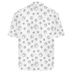 Dog Paws In Black And White Men's Crinkle Hawaiian Shirt