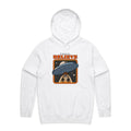 UFO, I Want To Believe - Mens Hoodie White Mens Hoodie Printed In Australia Sci Fi