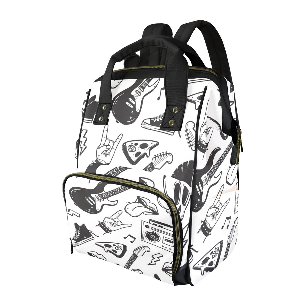 Rock Music - Multi-Function Backpack, Nappy / Diaper Bag