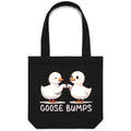 Goose Bumps Canvas Tote Bag Black One Size Tote Bag animal Printed In Australia
