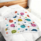 Ladybugs - Double-Layer Fleece Blanket 51"x59"