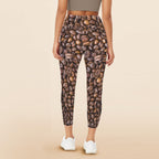 Coffee Beans - Women's High Waist Pockets Yoga Leggings