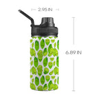 Cute Limes - Kids Water Bottle with Chug Lid (12 oz) One Size Kids Water Bottle with Chug Lid Food Printed Offshore