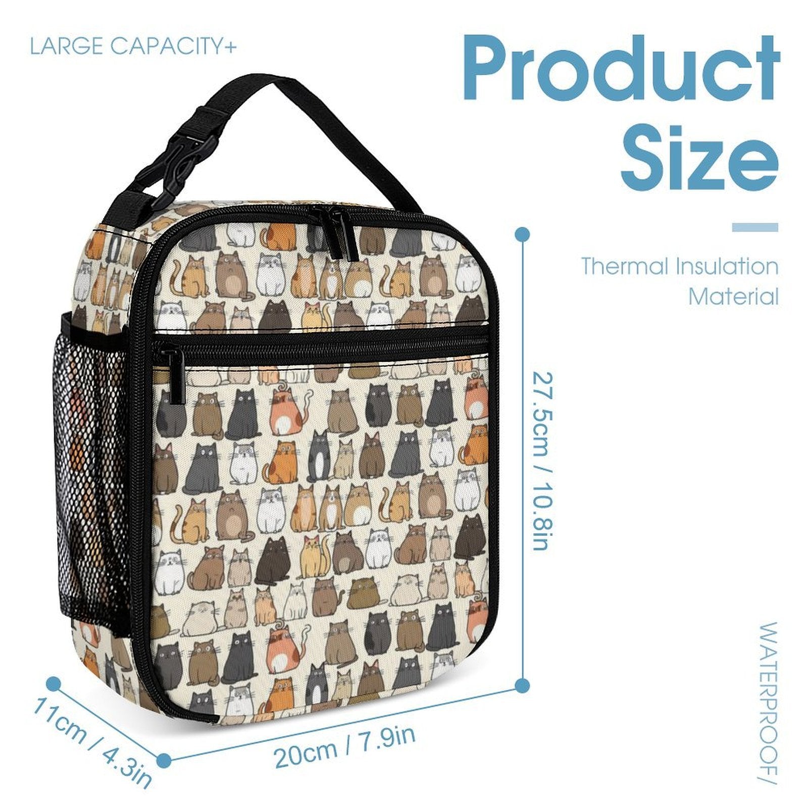 Lots Of Cats Backpack, Lunch Bag & Pencil Case Set