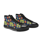 Hippie Caravan - Kids High Top Canvas Shoes