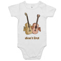 Don't Fret, Guitars - Baby Bodysuit White Baby Bodysuit Printed In Australia