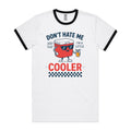 I'm A Little Cooler Men's AS Colour Ringer Tee White Black Ringer T-Shirt Printed In Australia