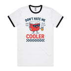 I'm A Little Cooler Men's AS Colour Ringer Tee White Black Ringer T-Shirt Printed In Australia
