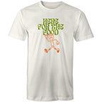 Here For The Food - Mens T-Shirt Natural Mens T-shirt Food Printed In Australia