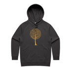 Music Tree - Womens Hoodie Coal Womens Hoodie Music Printed In Australia
