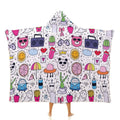 Bright Life Kids Hooded Blanket 100cm x 130cm white 40"×50" Kids Hooded Blanket Printed Offshore