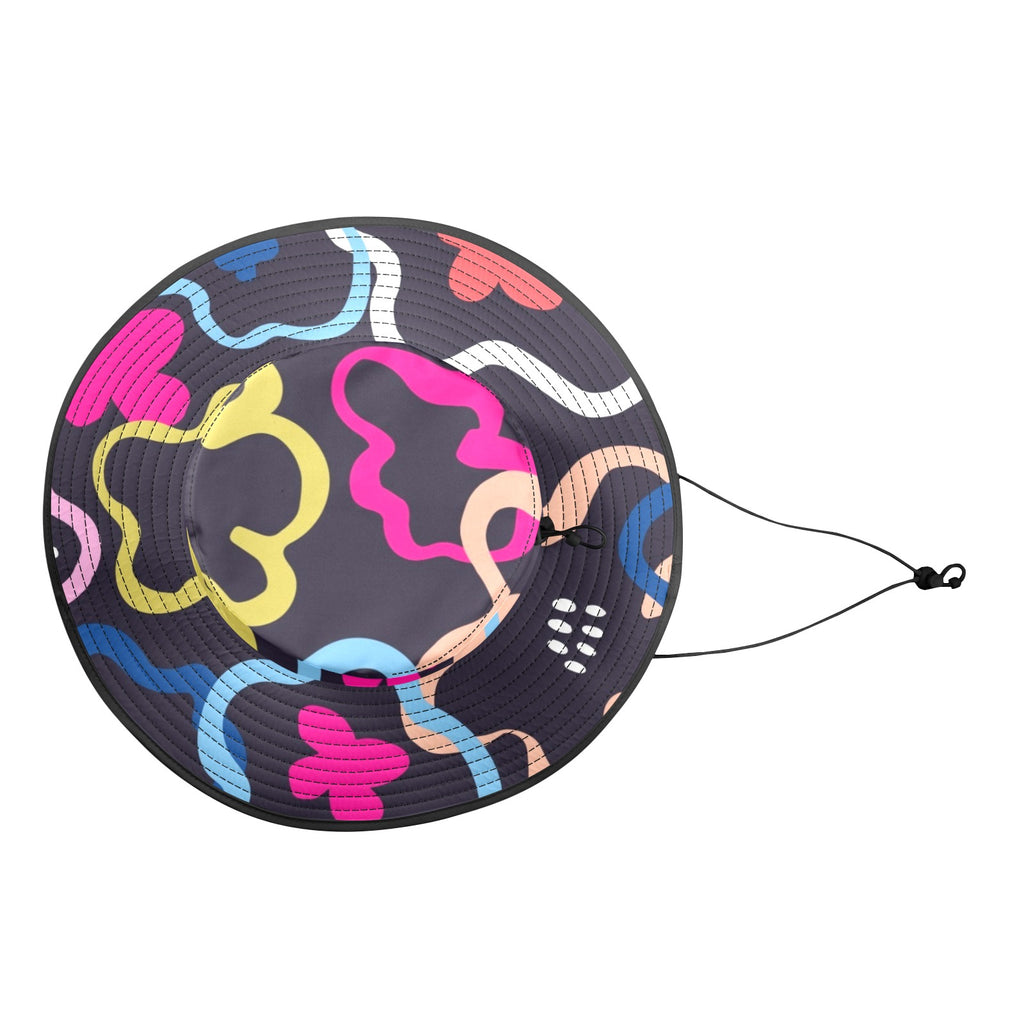 Floral In The Abstract Wide Brim Bucket Hat Wide Brim Bucket Hat Printed Offshore