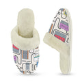 Wah Pedal Women's Fur Trim Thick-Sole Indoor Slippers Women's Fur Trimmed Slippers Music Printed Offshore