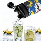 Blue Comic Book - Insulated Water Bottle with Dual-Use Lid (18oz) Insulated Water Bottle with Dual-Use Lid (18oz) comic Printed Offshore