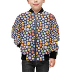 Groovy Flowers Kids Bomber Jacket