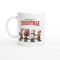 Fab Four, Merry Christmas - White 11oz Ceramic Mug Default Title Christmas Mug Globally Fulfilled