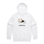 Coffee Break, Cat - Mens Hoodie White Mens Hoodie animal Coffee Printed In Australia