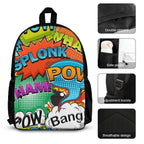 Comic Book 2 Three Piece Backpack Set Three Piece Backpack Set Printed Offshore