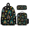 Rainbows Three Piece Backpack Set white One size Three Piece Backpack Set Printed Offshore