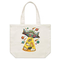 UFO Cat Abduction Shoulder Canvas Tote Bag Default Title Large Tote Bag animal Printed In Australia Sci Fi