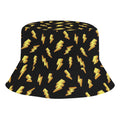 Yellow Lightning Kids Bucket Hat black Kids Bucket Hat comic Printed Offshore