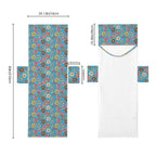 Doughnuts On Blue Beach Chair Towel Cover with Side Pockets