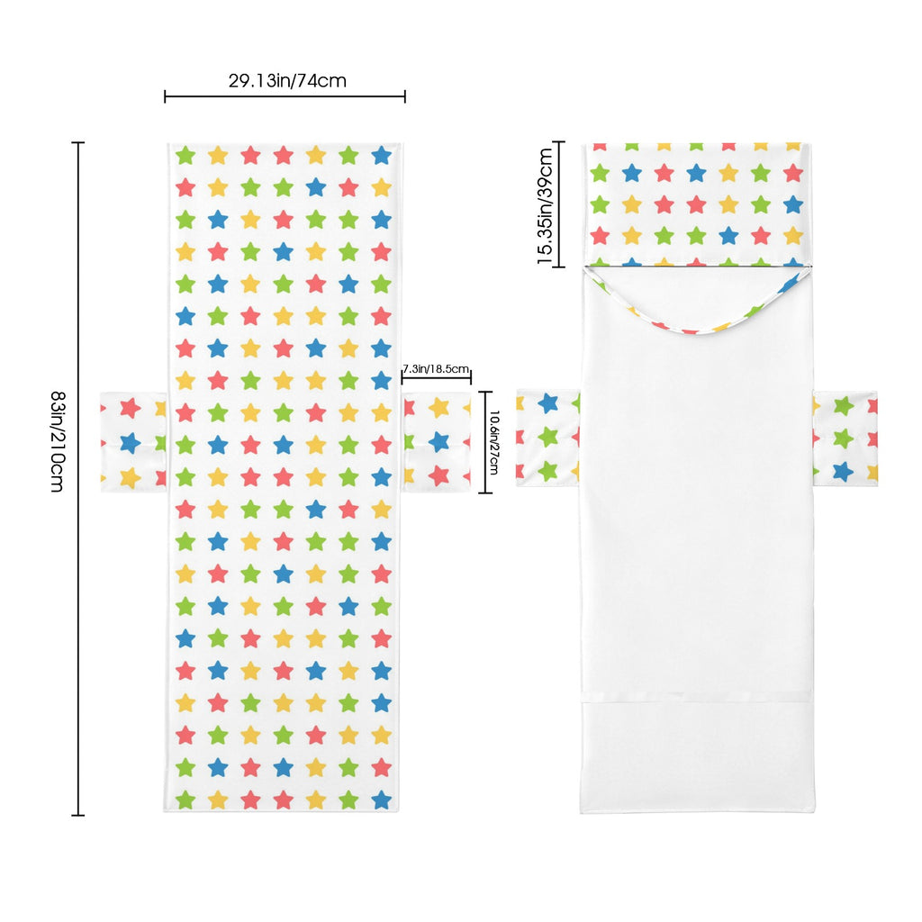 Stars Beach Chair Towel Cover with Side Pockets