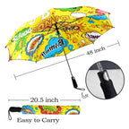 Comic Book Yellow - Semi-Automatic Foldable Umbrella (Model U12) Semi-Automatic Foldable Umbrella (U12)