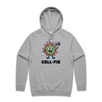 Cell-fie Cell Selfie Men's AS Colour Hoodie Grey Marle Mens Hoodie Printed In Australia Science