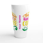 Personalised - This Mum Runs On Coffee - White Latte 17oz Ceramic Mug Personalised Latte Mug customise Globally Fulfilled Mum personalise
