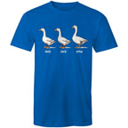 Duck Duck Goose - Mens T-Shirt Bright Royal Mens T-shirt animal Games Printed In Australia