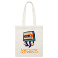 It Might Be Time To Rewind, Cassette Tape Parcel Canvas Tote Bag Default Title Small Tote Bag Music Printed In Australia Retro
