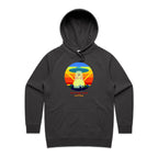 Mornings Need Coffee - Womens Hoodie Coal Womens Hoodie Coffee Printed In Australia